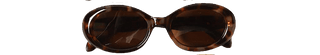 Oval Shape Glitter Sunglasses