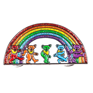 Grateful Dead Rainbow Bears Pin