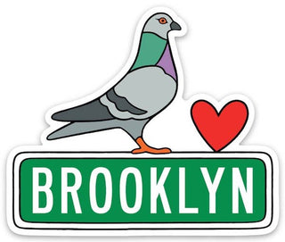 Brooklyn Pigeon Die Cut Sticker