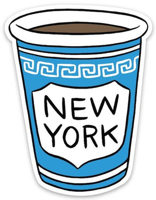 New York City Coffee Cup Die Cut Sticker