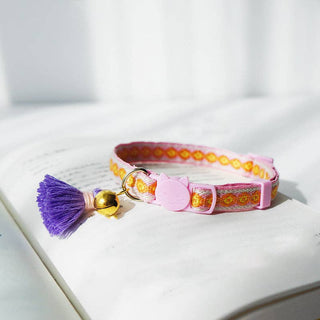 Cat Collar with Bell Pink