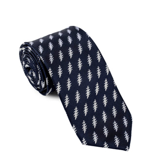 Grateful Dead Navy All Over Bolt Tie | Little Hippie