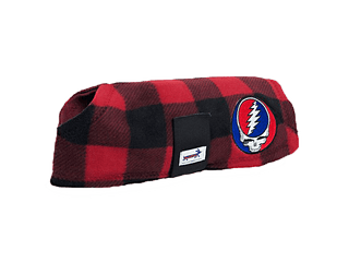 Grateful Dead Buffalo Plaid Fleece Dog Coat | Little Hippie