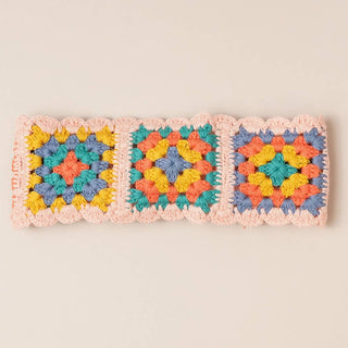 Square Floral Crochet Headband
