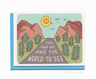 You and Me and the World to See Road Trip Love Card
