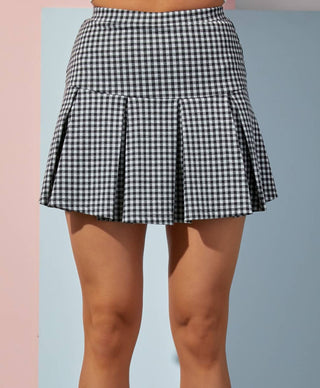 Gingham Skirt with Shorts