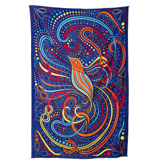Hummingbird Printed Cotton 3D Tapestry | Little Hippie