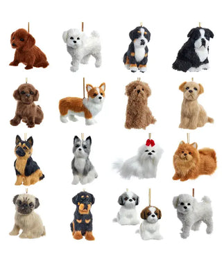Furry Dog Ornament SHIPS MID OCTOBER