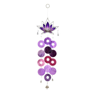 Capiz Lotus Chime - Purple | Little Hippie