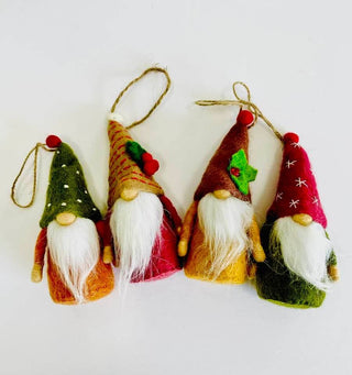Multi Color Felt Gnome Ornaments