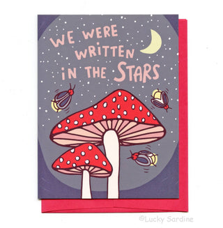 We Were Written in the Stars Mushroom Firefly Greeting Card