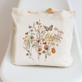 Vintage Wildflowers Tote Bag