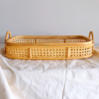 Rattan Natural Woven Cane Tray