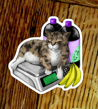 Bodega Cat on Scale Vinyl Sticker | Lost in the City