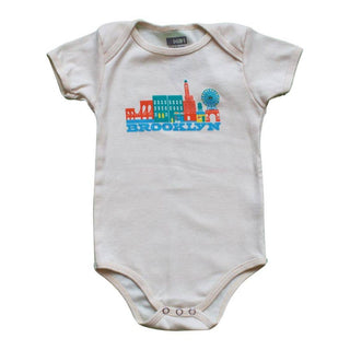 Brooklyn Cityscape Natural Baby One Piece