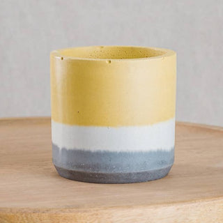 Classic Cement Planter Yellow/White/Charcoal | Little Hippie