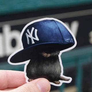 Yankees Hat Rat Vinyl Sticker | Lost in the City