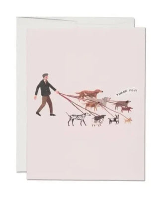Dog Walker Greeting Card