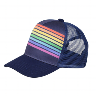 Rainbow Toddler Trucker Hat Blue