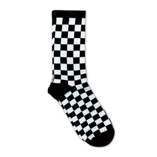 Black Checkered Skater Socks