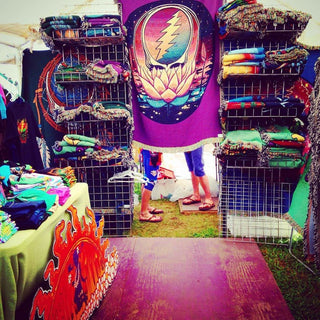 Grateful Dead Lotus Stealie Woven Cotton Blanket | Little Hippie