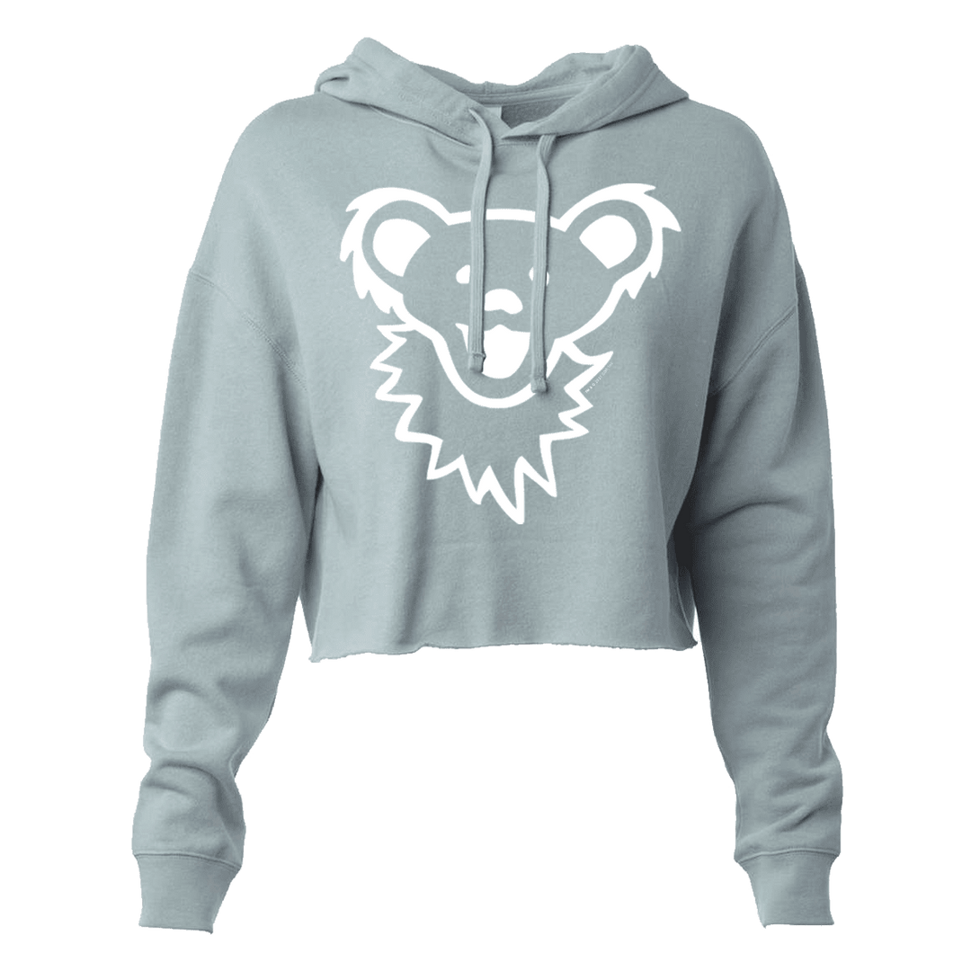 Grateful Dead Dancing Bear Face Women's Cropped Hoodie
