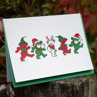 Grateful Dead Jingle Bears Greeting Card | Little Hippie