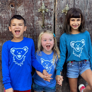 Grateful Dead Dancing Bear Face Youth Longsleeve | Little Hippie