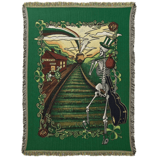 Grateful Dead Lucky Sam Woven Cotton Blanket | Little Hippie