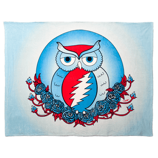 Grateful Dead Owl Coral Fleece Blanket | Little Hippie