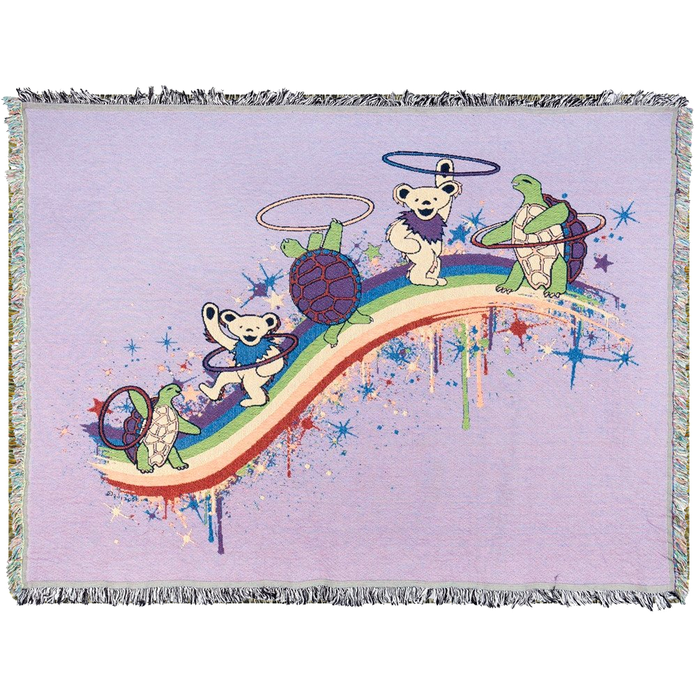 Grateful Dead Rainbow Hoopers Woven Cotton Blanket