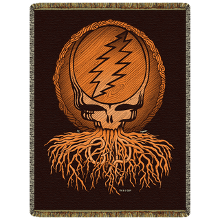 Dead Roots Stealie Woven Cotton Blanket | Little Hippie
