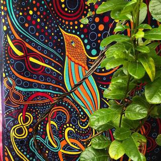 Hummingbird Printed Cotton 3D Tapestry | Little Hippie