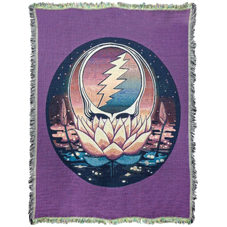 Grateful Dead Lotus Steal Your Face Woven Cotton Blanket