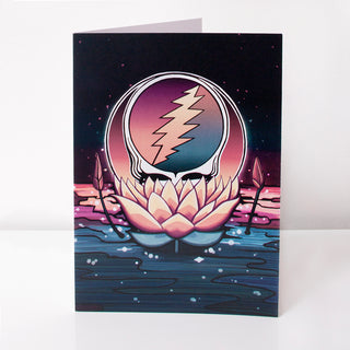 Grateful Dead Lotus Stealie Greeting Card | Little Hippie