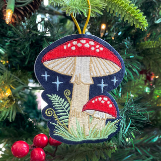 Mushroom Fern Ornament