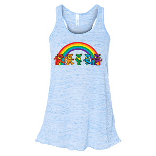 Grateful Dead Rainbow Bears Women's Flowy Racerback Tank | Little Hippie