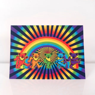 Grateful Dead Rainbow Bears Greeting Card | Little Hippie