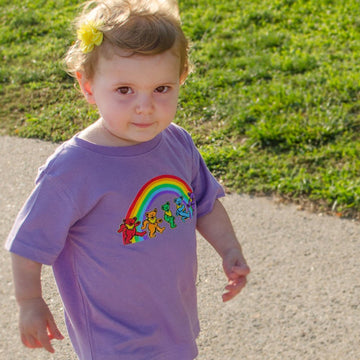 Grateful Dead Rainbow Bears Youth T Shirt Little Hippie