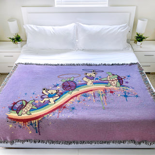 Grateful Dead Rainbow Hoopers Woven Cotton Blanket