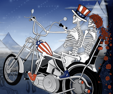 Grateful Dead Uncle Sam Action Figure Skeleton Poster Shirt