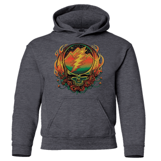 Grateful Dead Scarlet Fire Stealie Youth Hoodie | Little Hippie