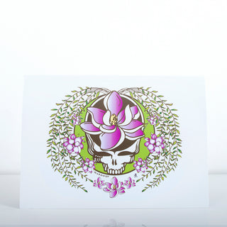 Grateful Dead Sugar Magnolia Stealie Greeting Card | Little Hippie