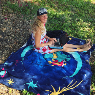 Grateful Dead Blue Moon Swing Coral Fleece Blanket | Little Hippie