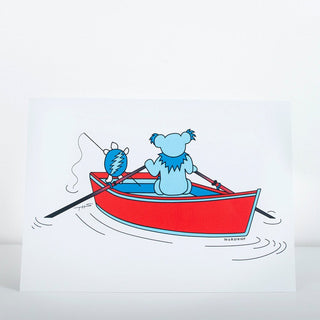 Terrapin & Bear Dinghy Greeting Card | Little Hippie