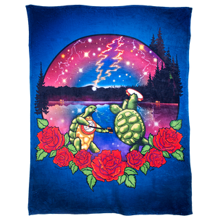 Grateful Dead Terrapin Lake Coral Fleece Blanket | Little Hippie