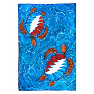Grateful Dead Swimming Terrapins Coral Fleece Blanket | Little Hippie
