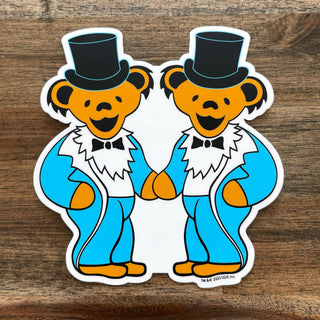Grateful Dead Wedding Bears Two Grooms Sticker