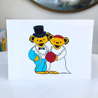 Grateful Dead Wedding Bears Greeting Card | Little Hippie
