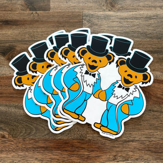 Grateful Dead Wedding Bears Two Grooms Sticker